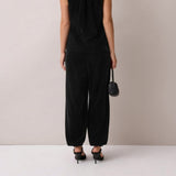 Ro&Zo Velvet Balloon Trousers Black
