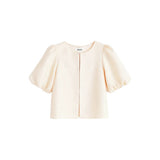 Ro&Zo Puff Sleeve Shell Top In Cream