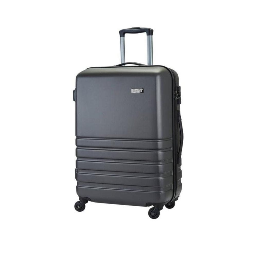 Rock Luggage Byron Wheel Hardsell Medium Suitcase 64cm Charcoal