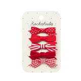 Rockahula School Bow Clip Set In Red
