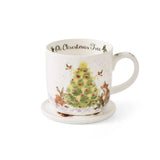 Royal Worcester Wrendale Designs Christmas Tree Mug & Coaster
