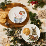 Royal Worcester Wrendale Designs Robin & Bunny Plate Set