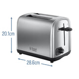 Russell Hobbs Adventure Stainless Steel 2 Slice Toaster