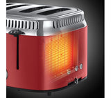 Russell Hobbs Retro Red 4SL 21690 4-Slice Toaster - Red