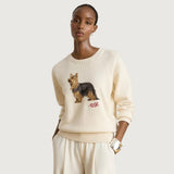 Lauren Ralph Lauren Intarsia-Knit Yorkshire Terrier Jumper In Mascarpone Cream