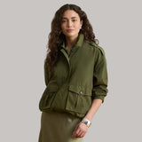 Lauren Ralph Lauren Full-Zip Windbreaker In Olive Grove