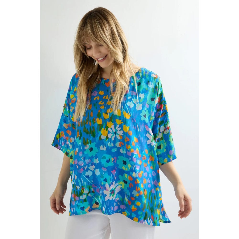 【sahara】Velour Art Print Top TOP GORSETOWY Z TEKSTURĄ Z LIMITOWANEJ EDYCJI - Czarny