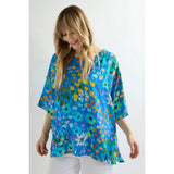 Sahara Abstract Painted Garden Top In Multi