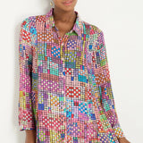 Sahara Coloured Glass Tiles Shirt Dress in Multi