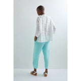 Sahara Etched Floral Viscose Shirt In White