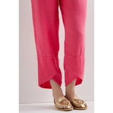 Sahara Linen Tulip Hem Bubble Trouser In Pink