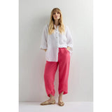 Sahara Linen Tulip Hem Bubble Trouser In Pink