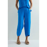 Sahara Linen Tulip Hem Bubble Trouser In Sapphire