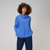Sahara Merino Cowl Neck Jumper In Bluebell