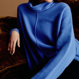 Sahara Merino Cowl Neck Jumper In Bluebell