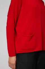 Sahara Merino Pocket Jumper In Chilli