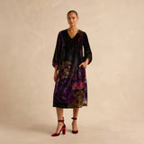 Sahara Midnight Peonies Velvet Dress