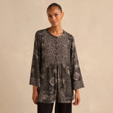 Sahara Monochrome Batik Print Tunic