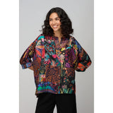 Sahara Patchwork Silk Shirt In Multi