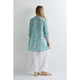 Sahara Patchwork Tie Dye Shirt In Blue