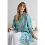 Sahara Patchwork Tie Dye Shirt In Blue