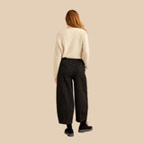 Sahara Stitched Jacquard Bubble Trousers In Black