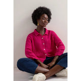 Sahara Waffle Linen Pocket Shirt In Magenta