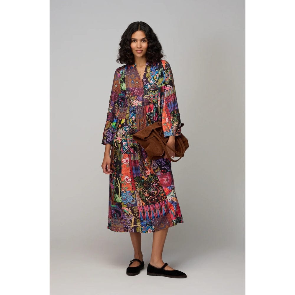 patchwork winter flare dress Flare Casual Dress Ankle-Length Chiffon Colorful Patchwork for Women Ages 35-45 Winter from Dhgate Basic & Casual Dresses