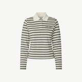 Samsøe Samsøe Sadonell LS Polo In Egret Stripe