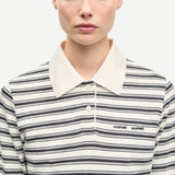 Samsøe Samsøe Sadonell LS Polo In Egret Stripe