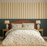 Sanderson 'Clementine' Cotton Single Duvet Cover Set In Beige