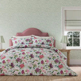 Sanderson Summer Peony Double Duvet Cover Set In Vineyard Rose