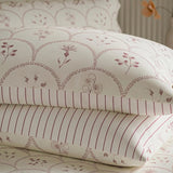 Sanderson Summer Scallop Cotton King Size Duvet Cover In Lavender
