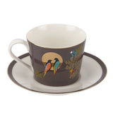 Sara Miller Teacup And Saucer Dark Grey