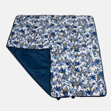 Sara Miller Botanic Chevron Picnic Blanket In Navy