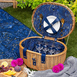 Sara Miller by Navigate 4 Person Filled Oval Wicker Basket
