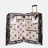 Sara Miller Large Suitcase Black Bamboo 4 Wheels