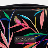 Sara Miller Large Suitcase Black Bamboo 4 Wheels