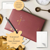 Scribble Luxury Recipe Journal In Burgundy