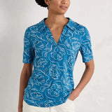 Seasalt Inky Cameilla Sailboats Shirt In Blue