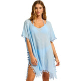 Seafolly Amnesia Kaftan In Cornflower
