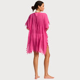 Seafolly Amnesia Kaftan In Hot Pink