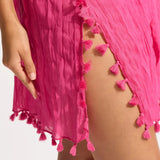 Seafolly Amnesia Kaftan In Hot Pink