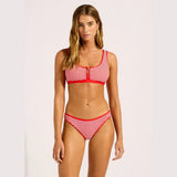 Seafolly Clubhouse Hipster Bikini Bottom In Flame