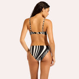 Seafolly Coastline Ring Front Bikini Top In Black