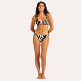 Seafolly Coastline Ring Front Bikini Top In Black