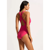 Seafolly Collective Cross Back One Piece In Raspberry
