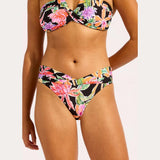 Seafolly Flowers Twist Band Mini Hipster Bikini Bottom