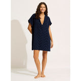 Seafolly Towel Poncho In Navy
