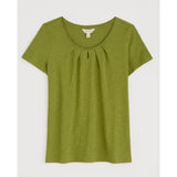 Seasalt Appletree Keyhole Detail T-Shirt In Aloe